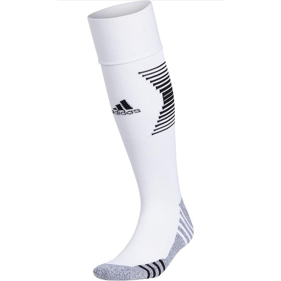Adidas Team Speed 3 Soccer Socks 2-Pack White/Black Size M Over the Calf NWT - Picture 3 of 8